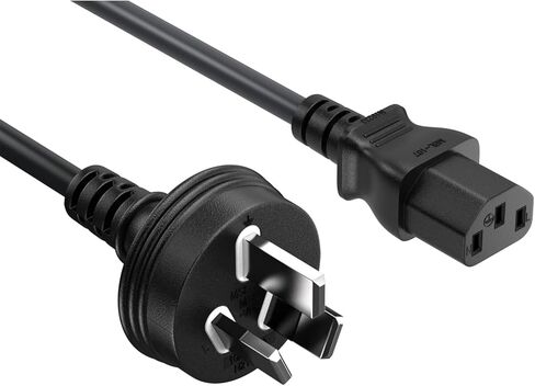 سلك طاقة KKE AU IEC 60320 C13 (غلاية)، 6 أقدام، سلك طاقة أستراليا 18 AWG (IEC-320-C13 إلى AS3112)، كابل إمداد الطاقة للكمبيوتر/التلفزيون/الشاشة in Kuwait