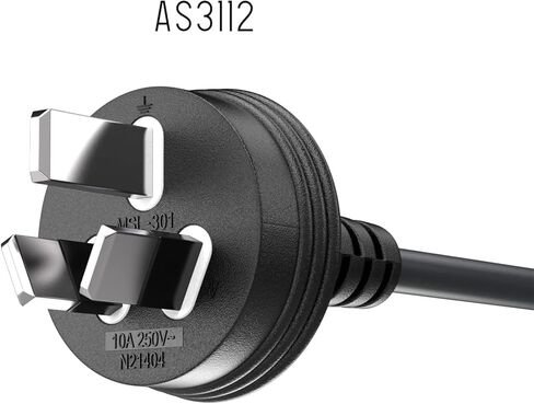سلك طاقة KKE AU IEC 60320 C13 (غلاية)، 6 أقدام، سلك طاقة أستراليا 18 AWG (IEC-320-C13 إلى AS3112)، كابل إمداد الطاقة للكمبيوتر/التلفزيون/الشاشة in Kuwait