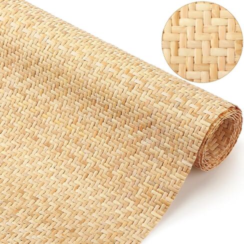 14" Width x 4.92 Ft Natural Cane Webbing V Shape Brown Cane Webbing Roll Rattan Material Mesh Rattan Roll Caning Supplies for Caning Projects Furniture Chair Cabinet Ceiling Basket in Saudi Arabia