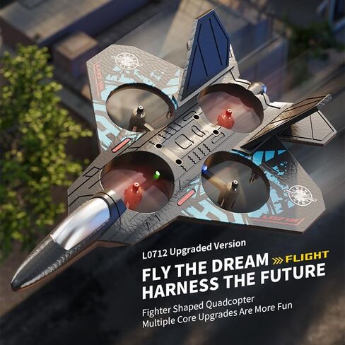 RC Fighter Airplane RC Helicopter Quadcopter,Mini Drone Remote Control Jet Plan, 2.4GHz RC Jet Fighter Airplane, Stuntwith 360° Flip,Easy to Fly RC Plane Beginner Toy for Boys Girl Adult Kids in Saudi Arabia