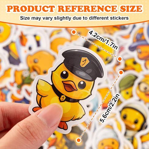 100PCS Cute Duck Sticker, Duck Vinyls Waterproof Bottle Sticker Decal for Laptop, Skateboard, Motorcycle, Notebook in Kuwait