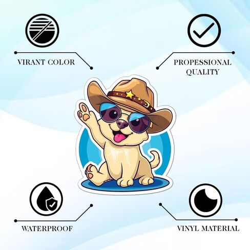 100 قطعة من ملصقات الكلاب اللطيفة، ملصق جرو للأطفال، ملصقات مضادة للماء للكلاب لزجاجات المياه والكمبيوتر المحمول وأمتعة الكمبيوتر والمراهقين والبالغين والبنات والأطفال وديكورات حفلات أعياد الميلاد المضحكة in Kuwait