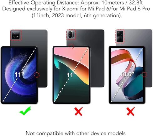 حافظة لوحة مفاتيح Xiaomi Mi Pad 6/6 Pro مقاس 11 بوصة، لوحة مفاتيح لوحة تتبع قابلة للفصل، غطاء حامل من البولي يوريثان، لنظام Android، لطراز iOS 2023 (#3) in Saudi Arabia