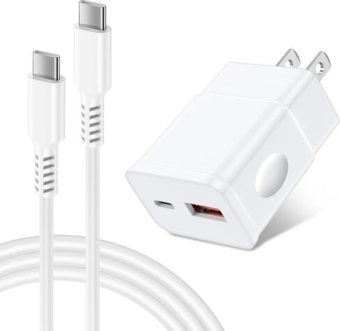 شاحن سريع لهاتف Samsung Galaxy A15 5g A14 A13 A53 A54 A55 A35 A25 A03s S24 Ultra S23 FE S22 S21 S20 Z Flip 6 Z Fold 6، Google Pixel 9 Pro XL Fold 8a 7a 6 Pro، شاحن حائط USB C 25 وات، كابل USB C 6FT in Kuwait