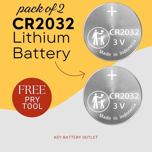 بطارية مفتاح فوب CR2032 لأودي (2 حزمة) A4 B9 A5 F5 Q7 A8 TT 8S أفالون استبدال بطارية مفتاح التحكم عن بعد (IYZ-AK2، 4N0 959 754 AM) تحقق من دليل الإعداد in Saudi Arabia