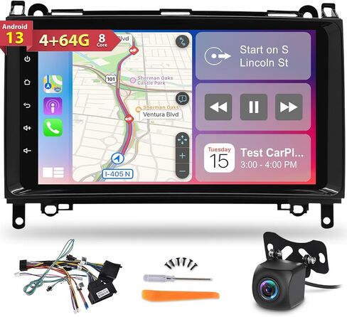 8 Core [4G+64G] راديو سيارة لسيارة Mercedes Benz W906 Sprinter W169 W245 W639 Vito Viano - Android 13 شاشة تعمل باللمس، DSP 32 EQ/IPS/Carplay/Android Auto/SWC/BT/WiFi + كاميرا احتياطية AHD in Saudi Arabia