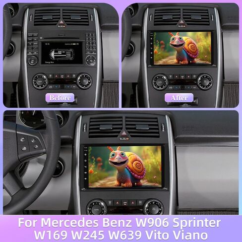 8 Core [4G+64G] راديو سيارة لسيارة Mercedes Benz W906 Sprinter W169 W245 W639 Vito Viano - Android 13 شاشة تعمل باللمس، DSP 32 EQ/IPS/Carplay/Android Auto/SWC/BT/WiFi + كاميرا احتياطية AHD in Saudi Arabia