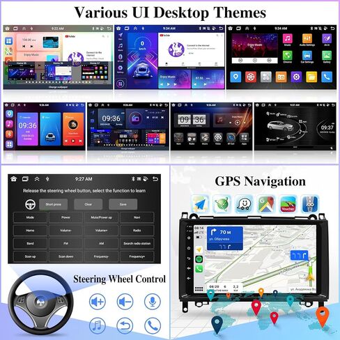 8 Core [4G+64G] راديو سيارة لسيارة Mercedes Benz W906 Sprinter W169 W245 W639 Vito Viano - Android 13 شاشة تعمل باللمس، DSP 32 EQ/IPS/Carplay/Android Auto/SWC/BT/WiFi + كاميرا احتياطية AHD in Saudi Arabia