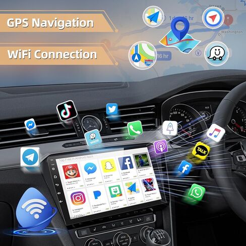 Podofo 8 Core [2+64G] Car Stereo Radio for Honda Civic 2006-2011 with Wireless CarPlay Android Auto 9" Touch Screen Bluetooth Audio with GPS Navigation Mirror Link WiFi EQ RDS Hi-Fi Backup Camera MIC in Saudi Arabia