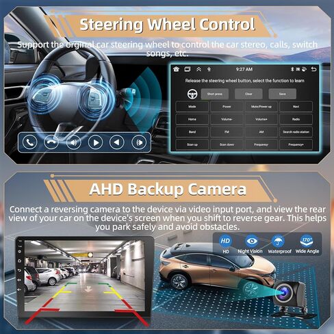Podofo 8 Core [2+64G] Car Stereo Radio for Honda Civic 2006-2011 with Wireless CarPlay Android Auto 9" Touch Screen Bluetooth Audio with GPS Navigation Mirror Link WiFi EQ RDS Hi-Fi Backup Camera MIC in Saudi Arabia