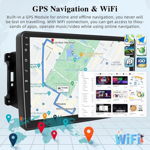[2+64G] راديو سيارة لسيارة Jeep Wrangler/Dodge/Chrysler - Carplay اللاسلكي وAndroid Auto - شاشة لمس 10.1 بوصة Android 13 ستيريو السيارة - واجهة مستخدم متعددة/WiFi/GPS + كاميرا احتياطية AHD in Saudi Arabia
