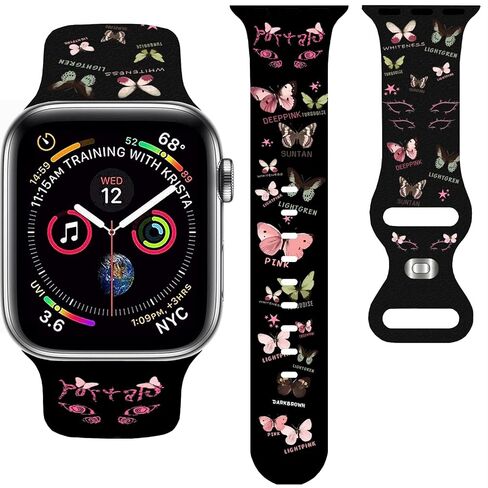 Watch Band Compatible with Apple Watch Band 38mm 40mm 41mm 42mm 44mm 45mm 49mm for Women Men, Soft Silicone Strap Replacement for iWatch Series Ultra SE 9 8 7 6 5 4 3 2 1 in Saudi Arabia