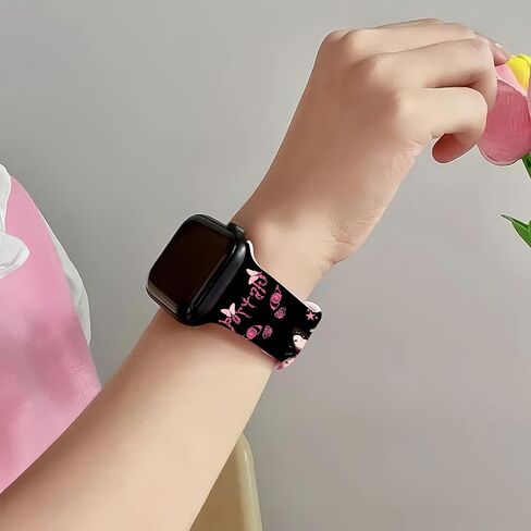 Watch Band Compatible with Apple Watch Band 38mm 40mm 41mm 42mm 44mm 45mm 49mm for Women Men, Soft Silicone Strap Replacement for iWatch Series Ultra SE 9 8 7 6 5 4 3 2 1 in Saudi Arabia