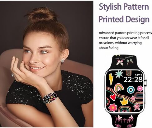 Watch Band Compatible with Apple Watch Band 38mm 40mm 41mm 42mm 44mm 45mm 49mm for Women Men, Soft Silicone Strap Replacement for iWatch Series Ultra SE 9 8 7 6 5 4 3 2 1 in Saudi Arabia