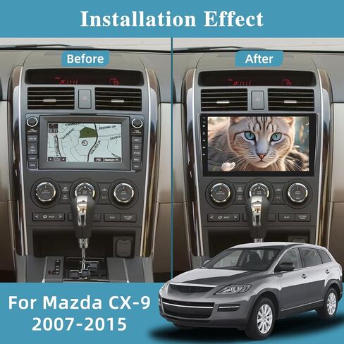 [2+64G] Android 13 Car Radio for Mazda CX-9 2007-2015 - Wireless Carplay and Android Auto - 10.1 Inch Touchscreen Car Stereo with Multiple Themes/GPS/WiFi/SWC + AHD Backup Camera in Saudi Arabia