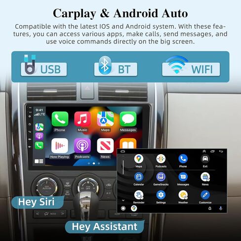 [2+64G] Android 13 Car Radio for Mazda CX-9 2007-2015 - Wireless Carplay and Android Auto - 10.1 Inch Touchscreen Car Stereo with Multiple Themes/GPS/WiFi/SWC + AHD Backup Camera in Saudi Arabia