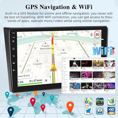 [2+64G] Android 13 Car Radio for Mazda CX-9 2007-2015 - Wireless Carplay and Android Auto - 10.1 Inch Touchscreen Car Stereo with Multiple Themes/GPS/WiFi/SWC + AHD Backup Camera in Saudi Arabia