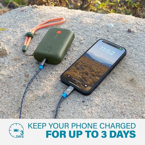 Nimble Champ 10K Dual USB-C Portable Charger, 20W PD & QC 4.0, Fast Charging USB-C Power Bank Compatible with iPhone, iPad, Android and More, Made from Recycled Plastic (Nebula Blue) in Saudi Arabia