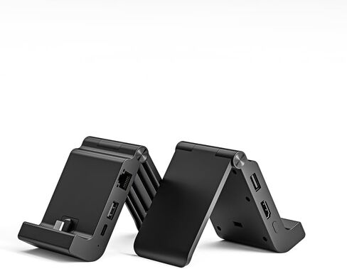 ICUUISwitch Dock للتبديل/تبديل OLED، محطة إرساء تبديل محمولة للتلفزيون مع منفذ HDMI/Type-C 4K/منفذ USB 2.0، استبدال إيثرنت 100 ميجا بت في الثانية لمنصة التبديل الرسمية in Saudi Arabia