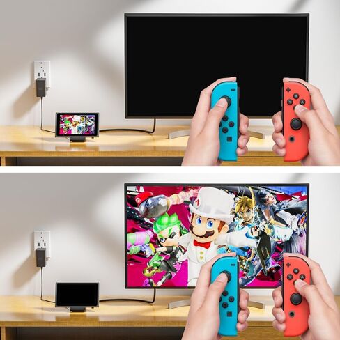 ICUUISwitch Dock للتبديل/تبديل OLED، محطة إرساء تبديل محمولة للتلفزيون مع منفذ HDMI/Type-C 4K/منفذ USB 2.0، استبدال إيثرنت 100 ميجا بت في الثانية لمنصة التبديل الرسمية in Saudi Arabia