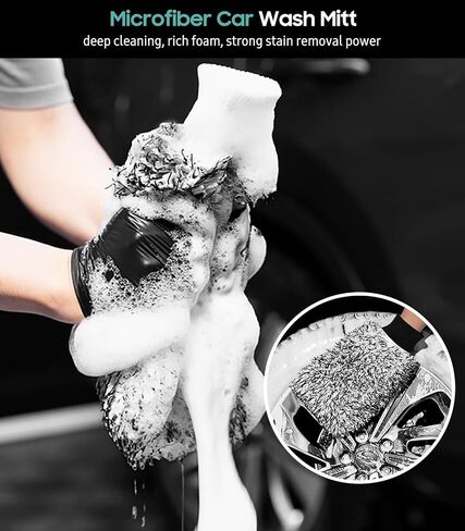Car Wheel Brush, Microfiber Rim Brush with Replaceable Wheel Cleaner Brush Cover,Soft & Lightweigh Flat Tire Cleaning Tools for Most Car Truck SUV Motorcycle Fenders Engine Exhaust and Rims in Saudi Arabia