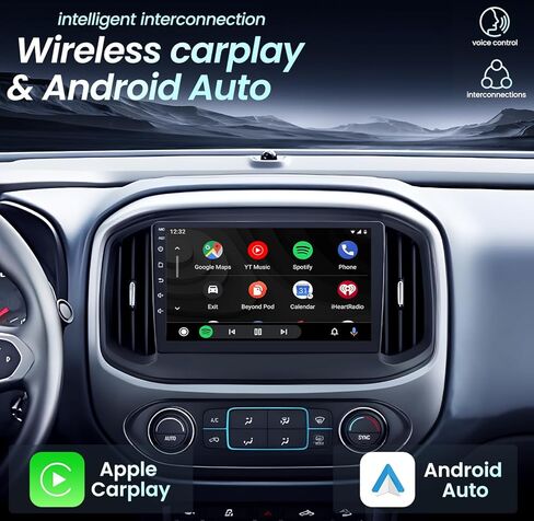 Android 13 [2GB+64GB] راديو ستيريو للسيارة مع CarPlay Android Auto لسيارة Chevy Colorado GMC Canyon 2015-2019، شاشة لمس 9 بوصة 5GWiFi Bluetooth GPS FM/RDS DSP SWC+Camera(AC تلقائي) in Kuwait