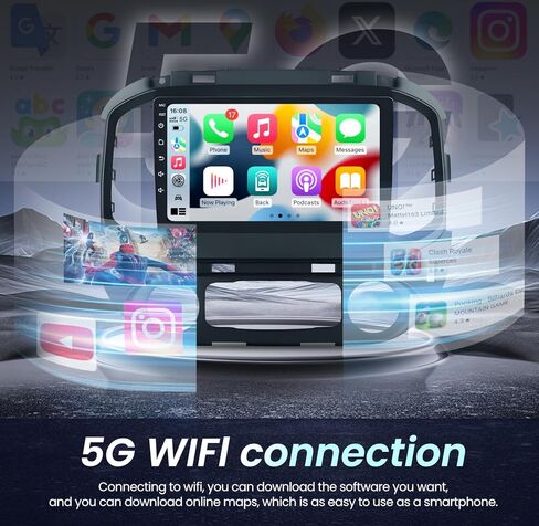 Android 13 [2GB+64GB] راديو ستيريو للسيارة مع CarPlay Android Auto لسيارة Chevy Colorado GMC Canyon 2015-2019، شاشة لمس 9 بوصة 5GWiFi Bluetooth GPS FM/RDS DSP SWC+Camera(AC تلقائي) in Kuwait