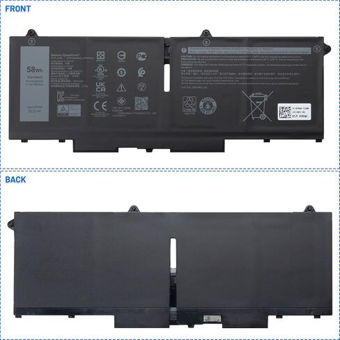 07KRV 58Wh بطارية كمبيوتر محمول لـ Dell P104F P104F005 P104F006 P137G P137G004 P137G006 ​​P137G005 Latitude 5330 5430 5530 7330 14 7430 15 7530 الدقة 3570 3750 سلسلة M69D0 بي في سي 0H4PVC 0Y86WG O7KRV in Kuwait
