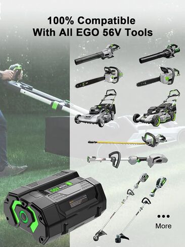 IEFUU New Replacement for EGO 56V Battery 5.0 Ah BA1400T BA1400, Compatible with All Power 56-Volt E GO Power+ Cordless Tools Lawn Mower, Leaf Blower, Chainsaw Lithium-Ion Batteries 5000mAh in Kuwait