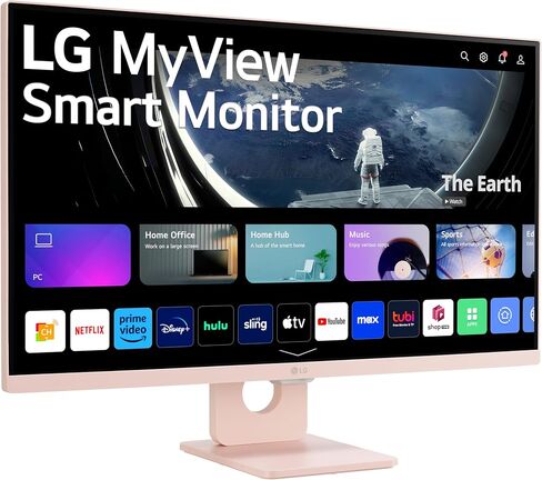 شاشة LG 27SR50F ذكية FHD IPS مقاس 27 بوصة، webOS 23، HDR10، Airplay 2، مشاركة الشاشة، بلوتوث، مكبر صوت ستيريو 5Wx2، حامل قابل للإمالة (HDMI، USB Type-A)، 2023 in Kuwait