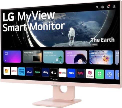 شاشة LG 27SR50F ذكية FHD IPS مقاس 27 بوصة، webOS 23، HDR10، Airplay 2، مشاركة الشاشة، بلوتوث، مكبر صوت ستيريو 5Wx2، حامل قابل للإمالة (HDMI، USB Type-A)، 2023 in Kuwait