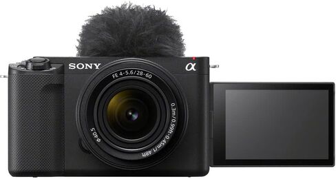 Sony Alpha ZV-E1 Full-Frame Vlog Mirrorless Lens Camera with 28-60mm Lens - Black (ILCZVE1L/B) + 4K Monitor + Pro Mic + 64GB Card + Filter Kit + Bag + NP-FZ100 Compatible Battery + More (Renewed) in Saudi Arabia