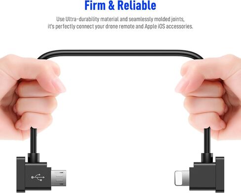 USB Micro to iOS DJI Remote Controller Cable for DJI Mavic Mini(1st Gen) Mini SE DJI Mavic Pro Spark 2 Pro Zoom Mavic Air OTG Data Cord for iPhone 14 Plus 13 Pro Max 12 XR (iOS Connector) 1FT in Saudi Arabia