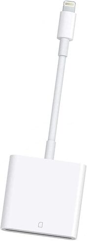 [معتمد من Apple MFi] قارئ بطاقة SD لجهاز iPhone iPad، محول قارئ كاميرا Lightning إلى SD، محول بطاقة SD لقارئ بطاقة الذاكرة لهاتف iPhone 14/13/Pro Max/12/11/XS/XR/X/8/ 7/6 آيباد in Kuwait