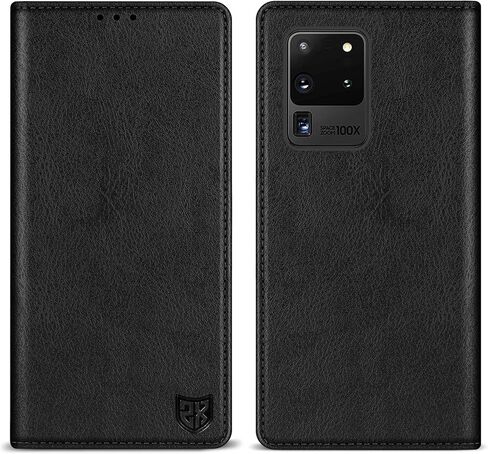 ZZXX for Samsung Galaxy S20 Wallet Case with [RFID Blocking] Card Slot Stand Strong Magnetic Leather Flip Fold Protective Phone Case for Samsung Galaxy S20 Case Wallet(Black-6.2 inch) in Saudi Arabia