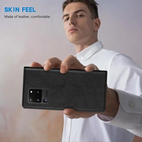 ZZXX for Samsung Galaxy S20 Wallet Case with [RFID Blocking] Card Slot Stand Strong Magnetic Leather Flip Fold Protective Phone Case for Samsung Galaxy S20 Case Wallet(Black-6.2 inch) in Saudi Arabia