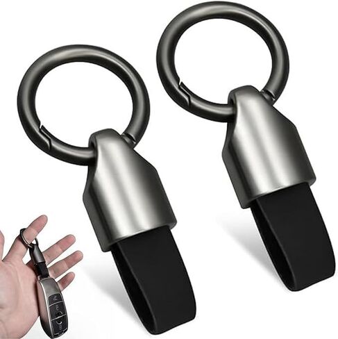 2Pcs Car KeyChain Clip, Car Key Chain Ring Clip Leather Keychain Key Fob Keychain, Key Chain Rings for Car Keys, Key Fob Holder Keychain with Keyrings Zinc Alloy Buckle, Keychain Ring for Men Women in Saudi Arabia