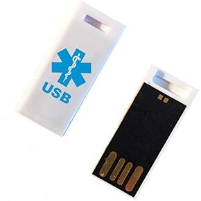 2 GB Medical Alert USB – Fits Elite, Messenger and Hologram USB Bracelets and USB INFORMER Dog Tag Silencer