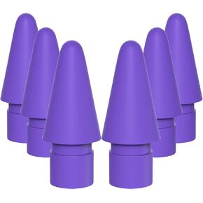Compatible for Apple Pencil Tips Colored 6 Pack (Cyan)
