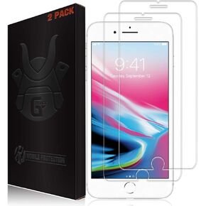 2 Pack Screen Protector for iPhone 8, iPhone 7, iPhone 6s and iPhone 6 - Tempered Glass Screen Saver, Phone Case Friendly, Lifetime Replacement, Protective Screen Cover for 4.7 Inch iPhones