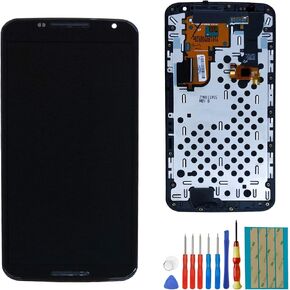 Replacement LCD Touch Screen Compatible with Moto Google Nexus 6 XT1100 XT1103 Amoled Touch Screen Display LCD Digitizer Assembly with Frame + Tools
