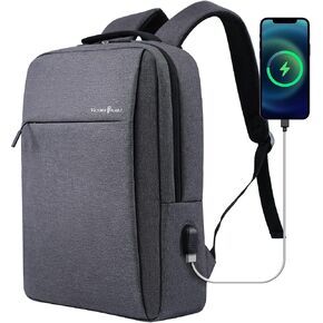 Victoriatourist Laptop Backpack, Business Slim Durable Travel Water Resistant Backpacks with USB Charging Port, College Bookbag Computer Bag Gifts for Men Women Fits 15.6 Inch Notebook(Black) in Kuwait