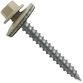 براغي التسقيف المعدنية: (250) 12 × 2 بوصة برغي سقف معدني من صفائح TAN Hex ReGrip. مسامير حادة من المعدن إلى الخشب. غسالة EPDM مقاس 5/8 بوصة