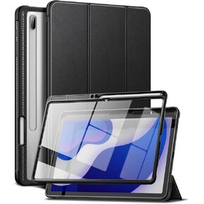 Case for Samsung Galaxy Tab S8 Plus/ S7 Plus/ S7 FE 12.4-inch Leather, Built-in Screen Protection Folio Tablet Cover, Magnet Tri-Fold Stand with S-Pen Dock, for Women, for Men (Marble)