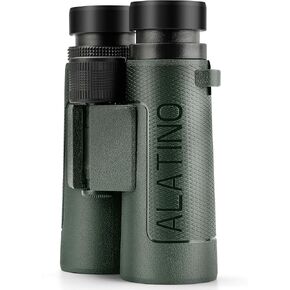 Alatino 12x42 High Powered Binoculars with Harness, Optical Solution Features Bak-4 Prisms & FMC Lens for Bird Watching, Hunting, Extended Travel and Cruise
