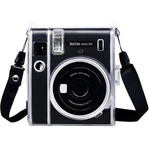 Mini 40 Case, Protective Case Compatible with Fujifilm Instax Mini 40 Instant Camera, Instax Mini 40 Case/Bag with Adjustable Strap - White
