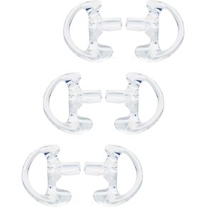 TWAYRDIO Medium Size Earbud Ear Mold Earmold Replacement for Walkie Talkie Earpiece Surveillance Headset Acoustic Coil Tube Audio Kits, 3 Pairs