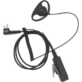Walkie Talkie Ear Piece D Shape D-Ring Loop Shaped Earpiece Surveillance Headset Headphone with Mic Earphone for Motorola 2 Pin Radio cp200 cp185 cls1410 dlr1060 dlr1020 cp200d cp100d cls1110