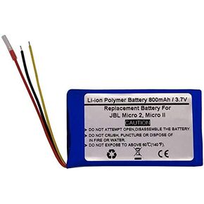 800mAh 3.7V Replacement Battery for JB L Micro 2, Micro II, JBL FT403048P