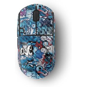 غلاف MightySkins متوافق مع ماوس الألعاب اللاسلكي Logitech G Pro - أزرق فاتح | غطاء ملتف واقٍ ومتين وفريد ​​من نوعه من الفينيل | سهل التطبيق والإزالة وتغيير الأنماط